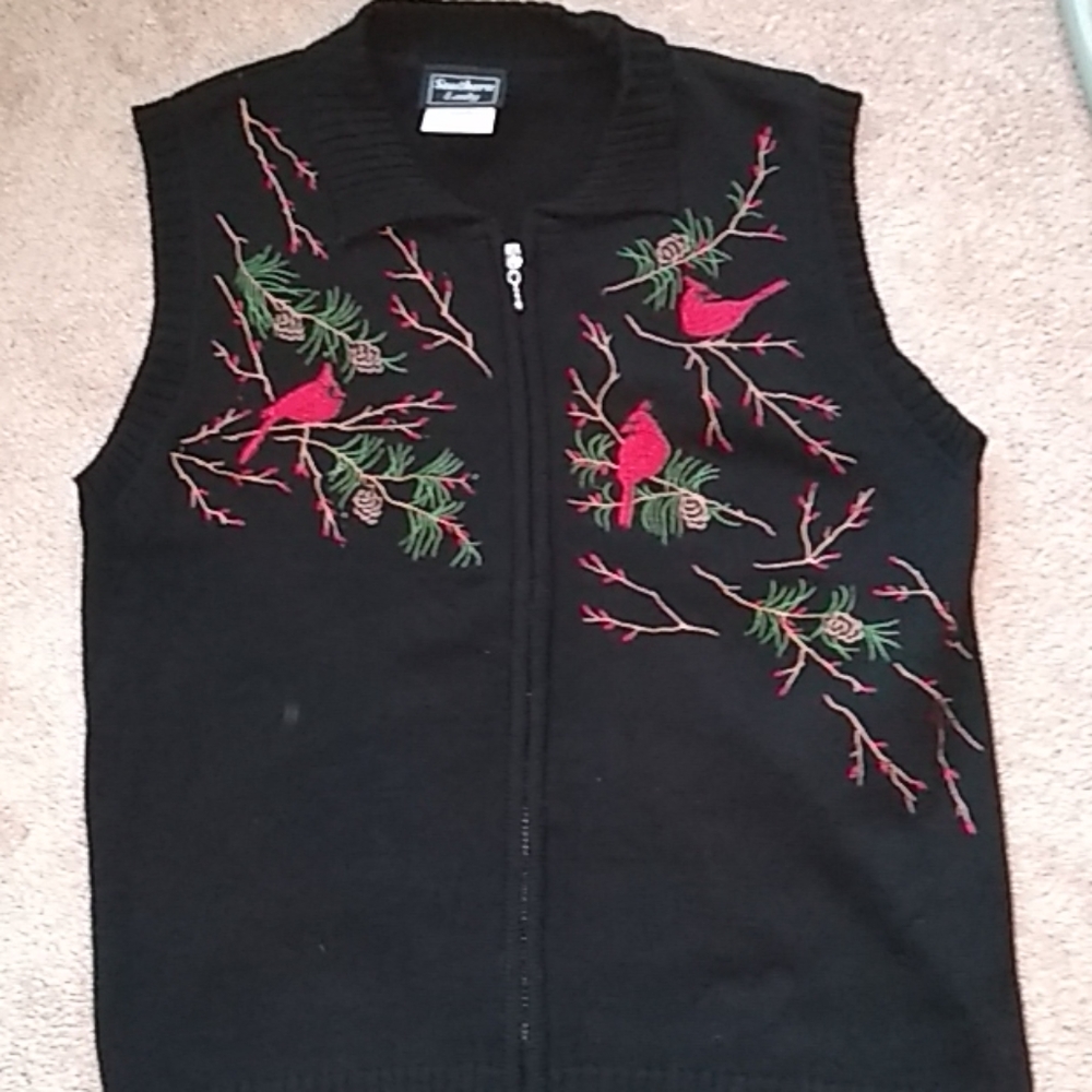 Southern Lady embroidered vest size S